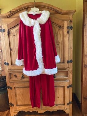 HGM Santa red white 2 piece suit costume size XL